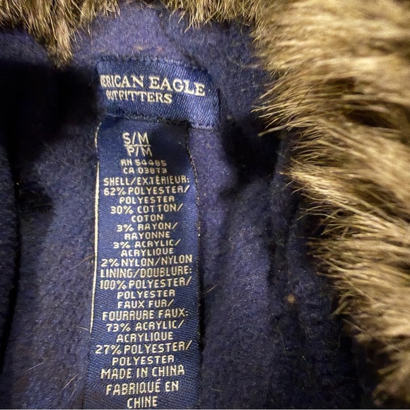 American Eagle Plaid Trapper Hat Faux Fur Lined Winter Ear Flap Aviator Ski - Picture 5 of 6